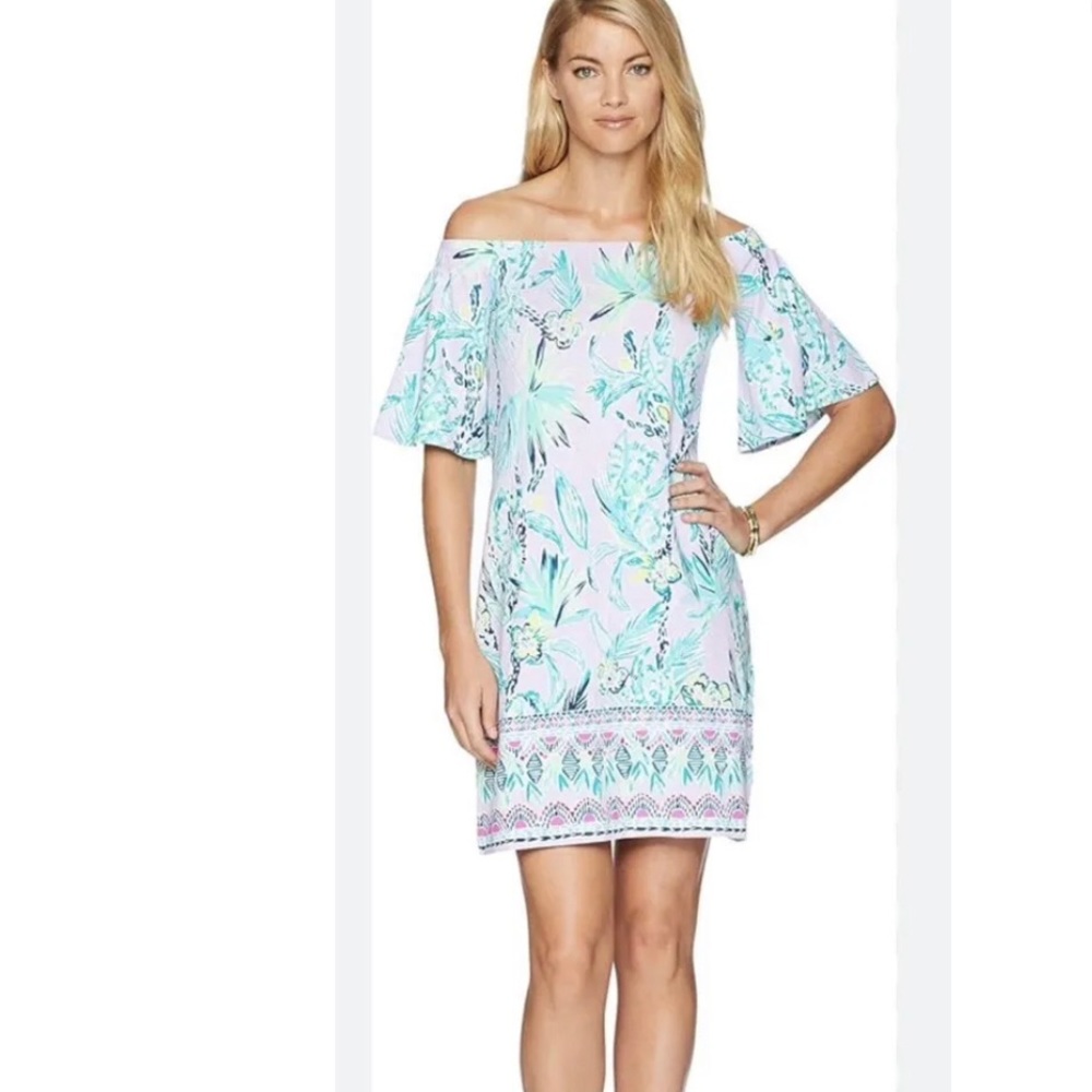 Lilly Pulitzer Fawcett Off the Shoulder Dress large